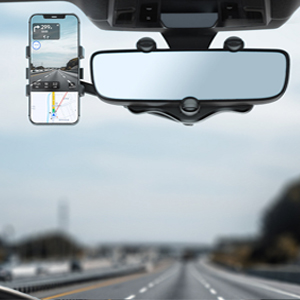 360°Rotatable and Retractable Car Phone Holder Car Rearview Mirror Bracket