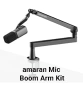 Amaran Mic for Streaming, Podcasting &amp; Recording,Tap-to-Mute, Headphone Jack,Volume Control,Charc...