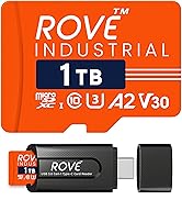 ROVE Industrial 1TB Micro SD Card with USB 3.0 Type C Card Reader, High Endurance microSDXC Memor...