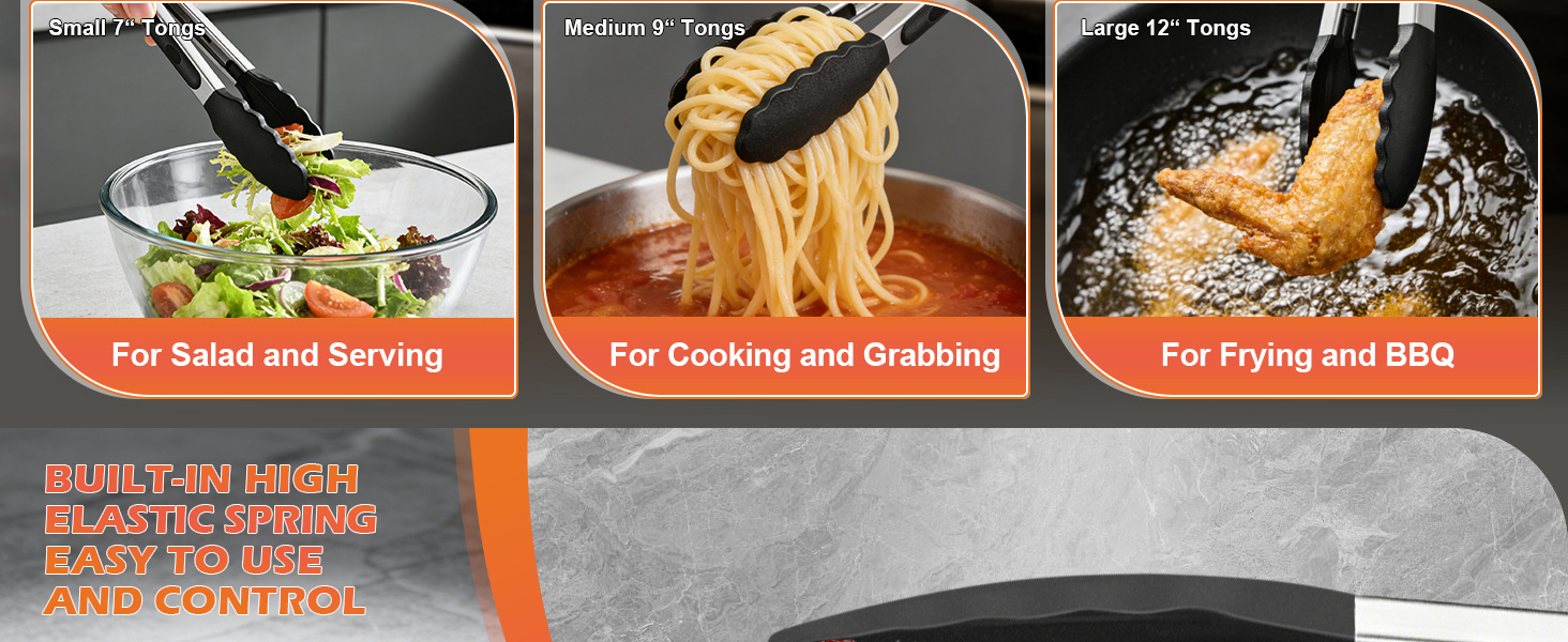 silicone kitchen tongs