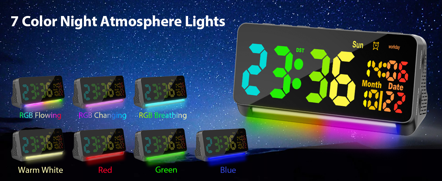 LED bedside alarm clock
