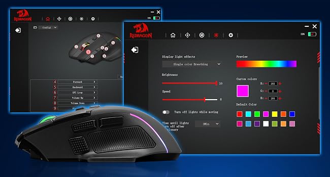 Redragon M925 Pro mouse with programmable RGB for PC gaming enables personalized control
