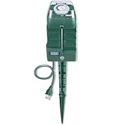 OSKOS Outdoor Power Stake, 6 Grounded Outlets with 180º Rotating Function and Safety Cover, 1.5FT...
