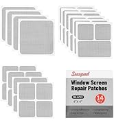 Secopad 14 Sheets Window Screen Patches Repair Kit, Black/Grey 3 Sizes Window Screen Repair Kit f...