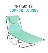 Ostrich LCL-1006T-SPRT Ladies Comfort Lounger with Chest Support, Portable Reclining Outdoor Pati...
