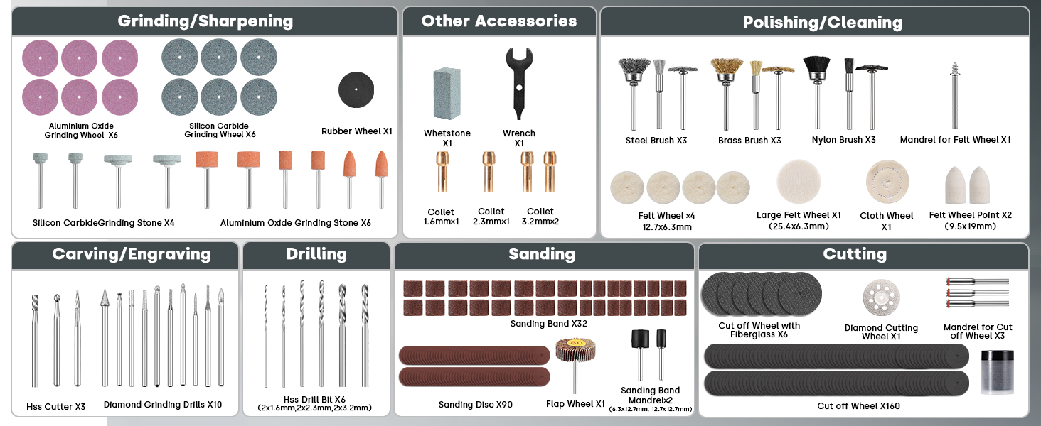 Rotary Tool Accessories Kit