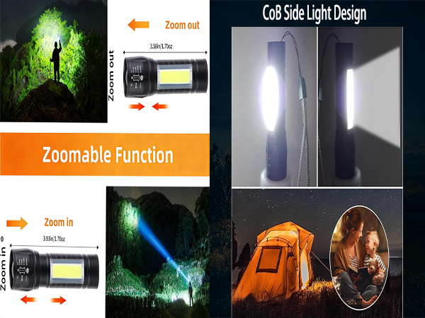 5 Pack Mini Small Pocket LED Flashlight USB-C Rechargeable