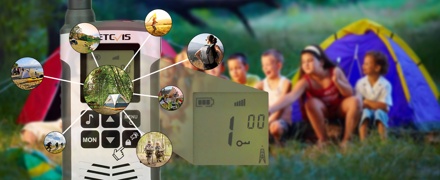 rechargeable walkie talkies portable 2 way radio for adults long range