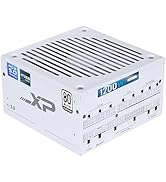 SAMA 1200w Power Supply,XP Series White PSU ATX 3.0 &amp; PCIE 5.0 ECO Fanless 80Plus Platinum Certif...