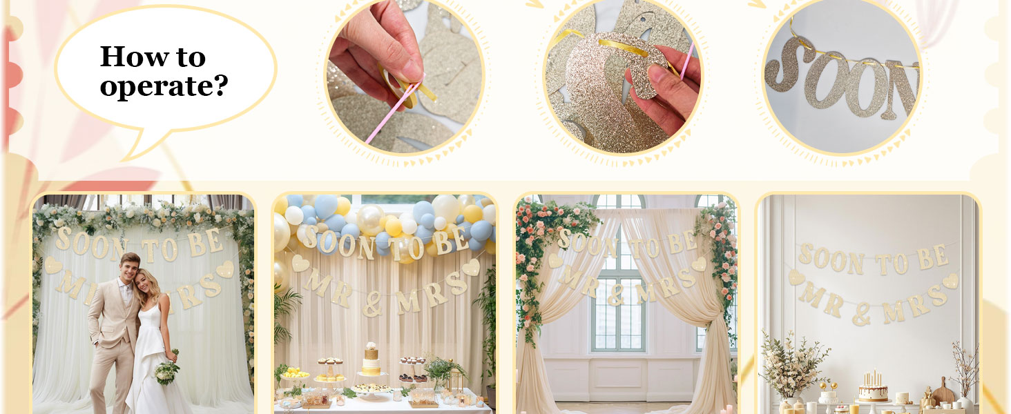 wedding decorations for home party bridal shower banner