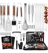 Yoehka BBQ Grilling Accessories Set, 34Pcs Heavy Duty Grill Tools for Outdoor Camping, Grilling G...