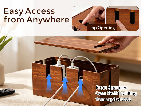 box to hide cords and power strip