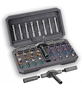 YrouGra 42 in 1 Magnetic Ratcheting Screwdriver Set with T-Handle, Multi-Bit Repair Tool Kit with...