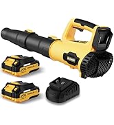 Leaf Blower, 21V Electric Cordless Blower, 2 X 2.0Ah Batteries and Charger Included, Lightweight ...