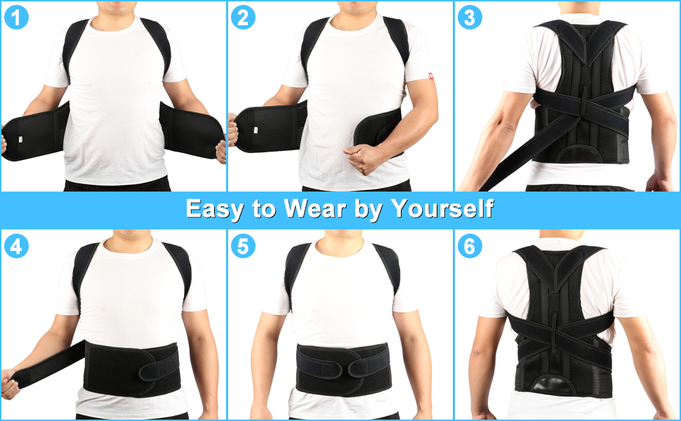back straightener support easy to wear, under clothes