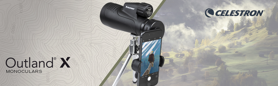 Celestron Outland X 20x50mm Monocular with Smartphone Adapter
