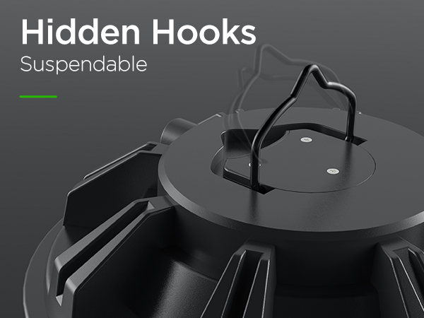solar barn light with foldable hook