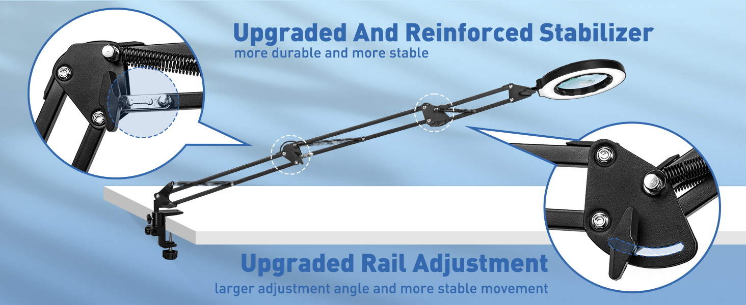 Upgraded And Reinforced Stabilizer more durable and more stable magnifier with light hands free