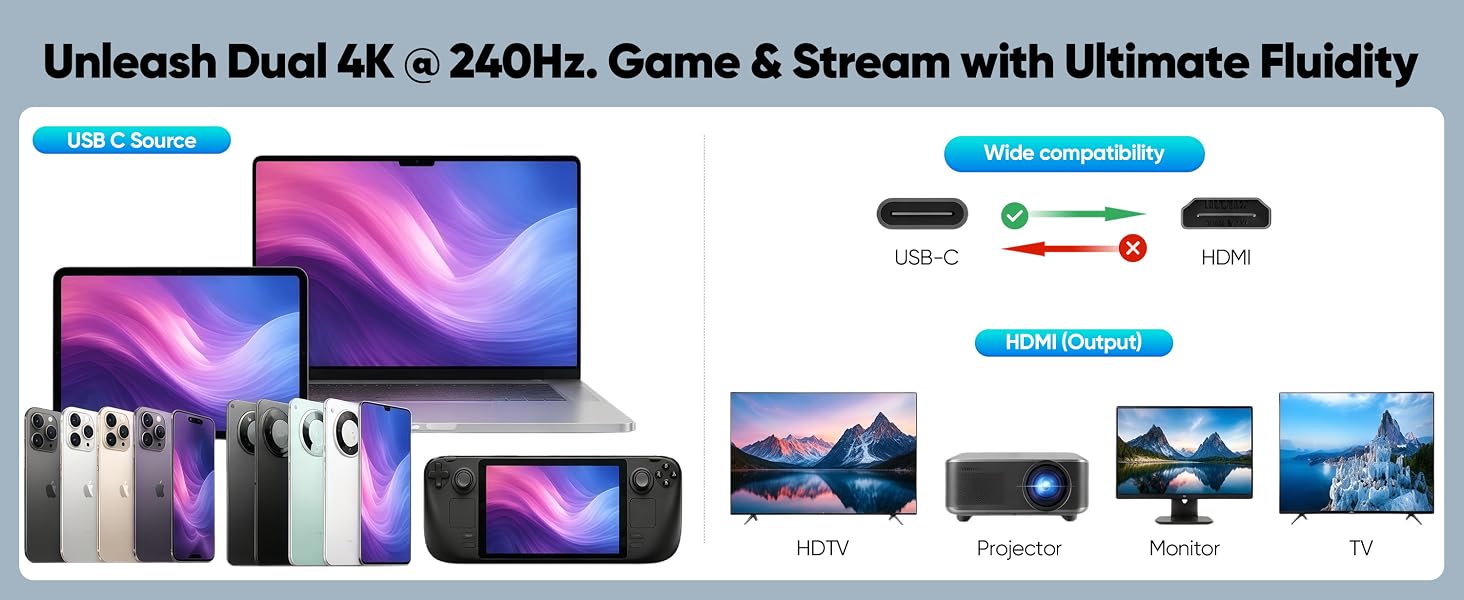 USB C to HDMI Cable 6.6FT