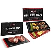 BLAZIN' THAW Defrosting Tray &amp; Grill Prep Trays Bundle | 14" Large Size | Aluminium Plate for Tha...