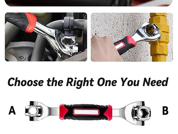 Universal Wrench 8 in 1 Socket Wrench Multi-function Wrench Tool