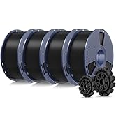 SUNLU PLA+2.0 3D Printer Filament Bundle, 4KG Upgrade PLA+ Filament 1.75mm, Tougher and Stronger,...