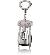 Vacu Vin Winged Corkscrew - Silver - Wine Bottle Opener with Built-in Bottle Opener, Corkscrew, a...