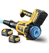 Leaf Blower Cordless - 650CFM Brushless Motor Leaf Blower with 6-Speed Control &amp; Ergonomic Handle...