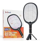 YsChois Electric Fly Swatter Racket, Rechargeable Fly Zapper - 4000 Volt, Exclusive 2-in-1 Bug Za...