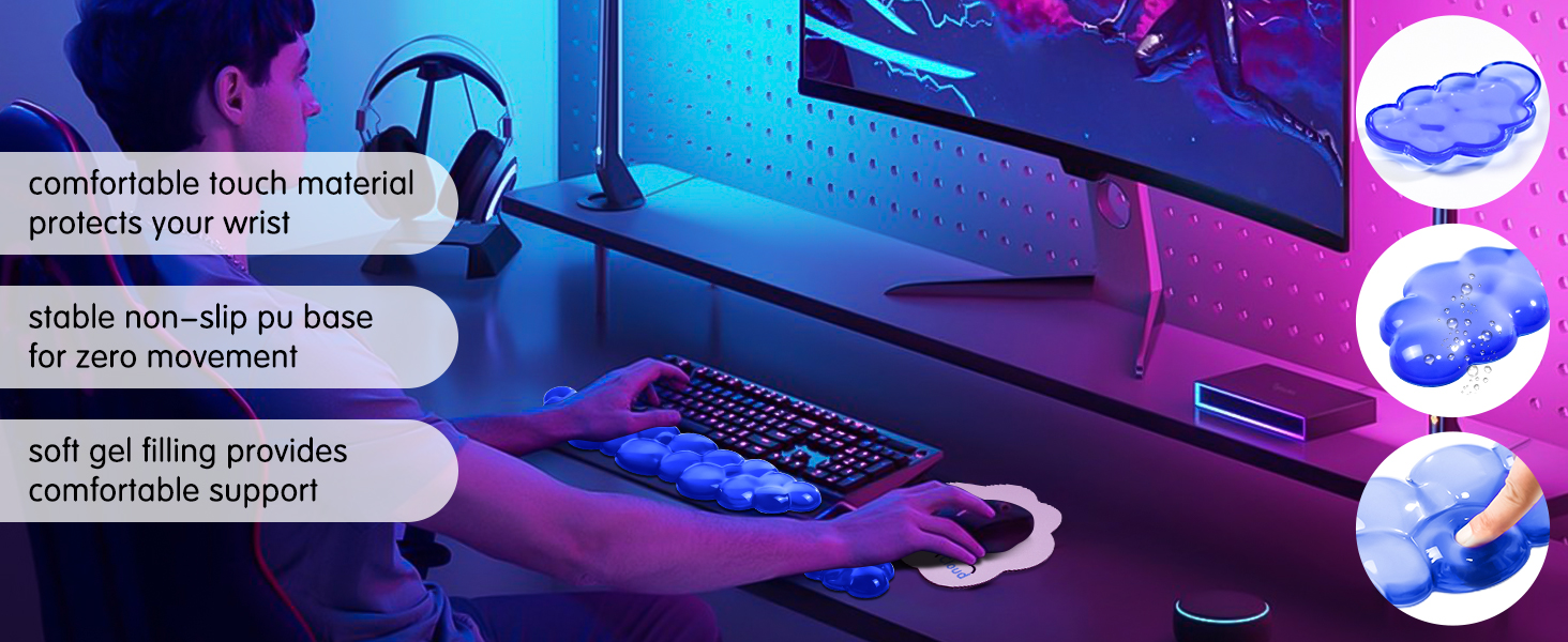 cloud keyboard wrist rest