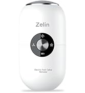 zelin Electric Foot Callus Remover with Stainless Steel Heads, 3-Speed Adjustable, LED Display, C...