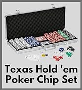 Fat Cat 11.5 Gram Texas Hold 'em Claytec Poker Chip Set with Aluminum Case, 500 Striped Dice Chips
