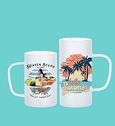 PYD Life Sublimation Glass Blanks Mug Frosted Glass Tumblers 22 OZ Coffee Beer Mugs Cups with Han...