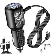 Dash Cam Charger Mini USB, Best Dual USB Charger, Compatible with Garmin,APEMAN, Rexing, Byakov, ...