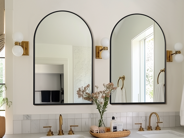 arched bathroom mirror