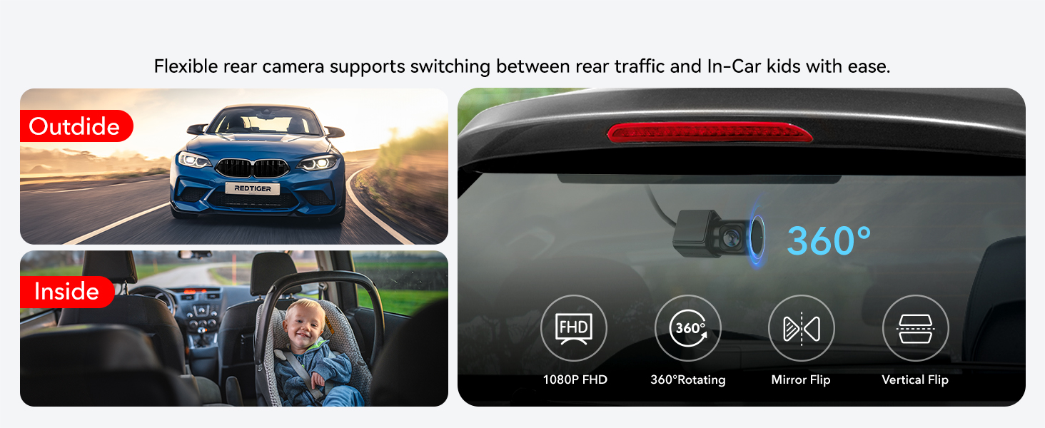 dash cam front and rear camera