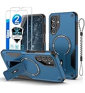 for Samsung Galaxy A16 5G case[Compatible with MagSafe][with 2 * 9H Tempered Glass Screen Protect...