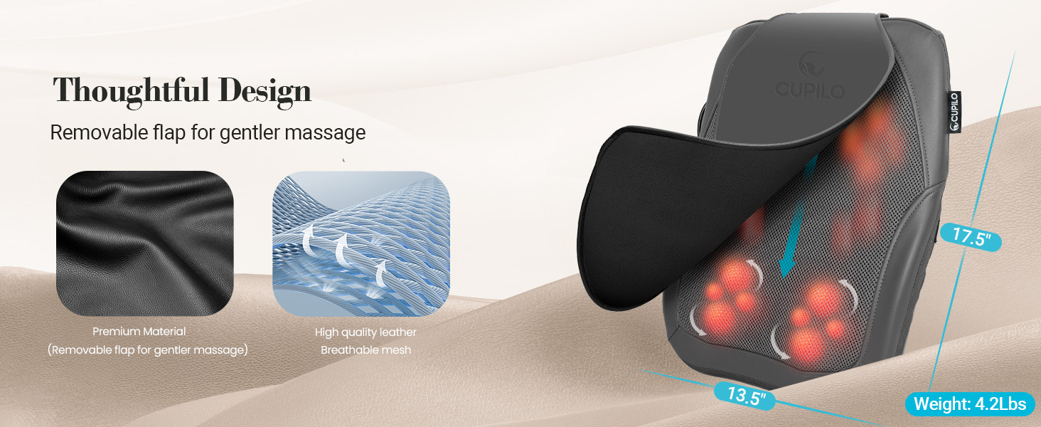 Cupilo back massager with heat
