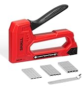 SHALL Light Duty Staple Gun for Wood - Red Upholstery Staple Gun with 1600pcs JT21 Staples 1/4, 5...