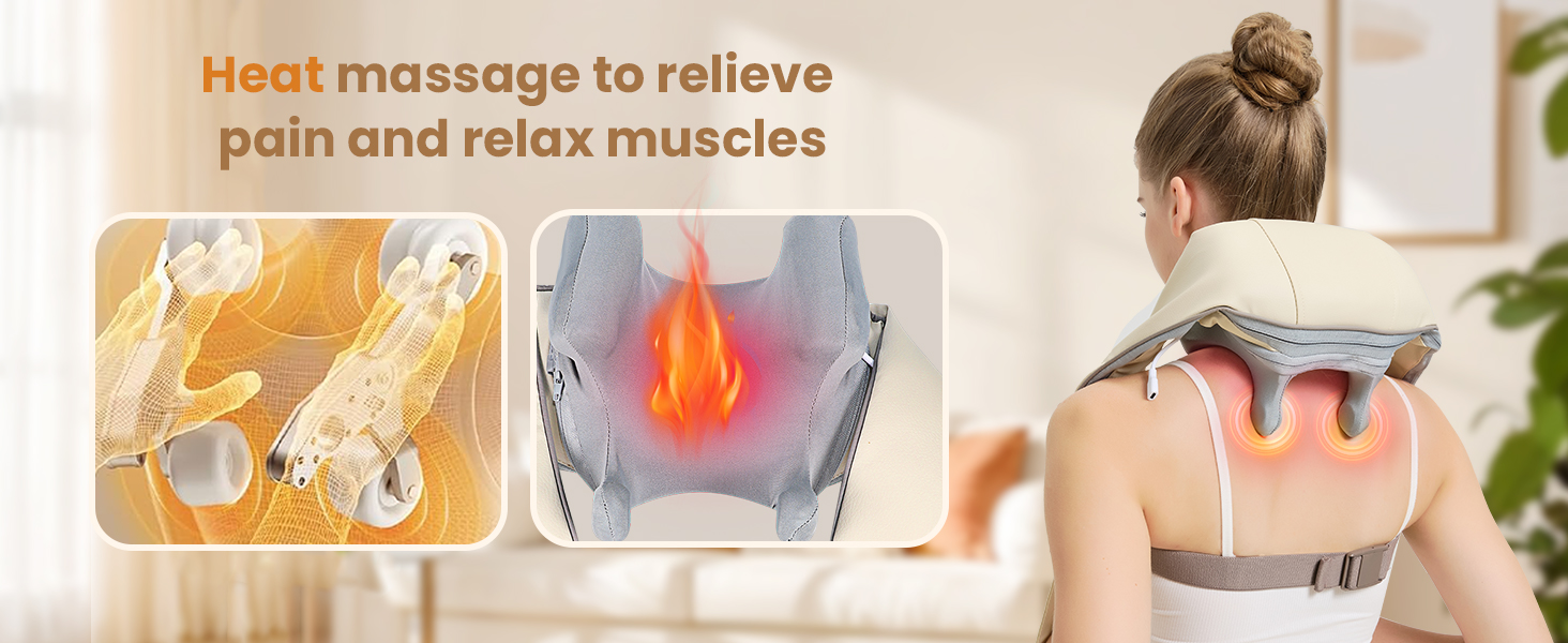 Heat massage to relievepain and relax muscles
