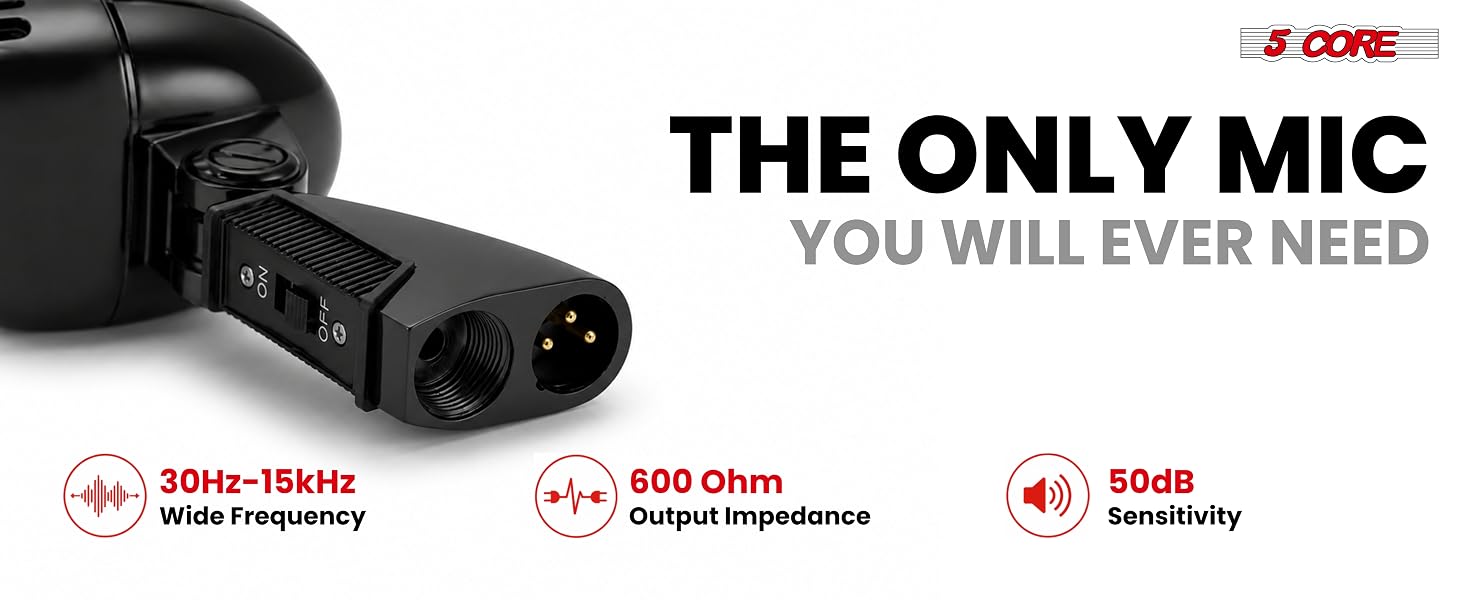 RTRO MIC CH BLK-RED