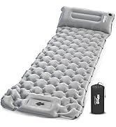 HiiPeak Camping Sleeping Pad, Ultralight Camping Mat with Pillow, Built-in Foot Pump Inflatable S...