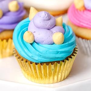 gold foil cupcake liners, baking cups
