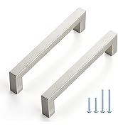 Ravinte 30 Pack Cabinet Handles Square Cabinets Cupboard Handles Brushed Nickel Drawer Pulls Stai...
