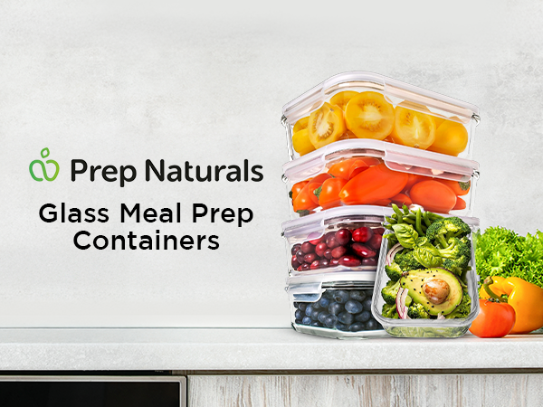 Glass containers used to store fruits and vegetables