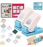 BAOFALI 2Pcs/Set Stamp Puncher 1 Inch Square Hole Punch &amp; 1 Inch Square Postage Stamps Punches Le...