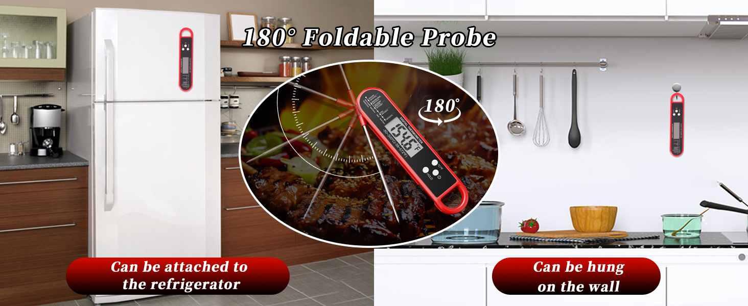 Waterproof instant read thermometer for grilling