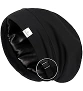 YANIBEST Silk Satin Bonnet Hair Wrap for Sleeping - Adjustable Stay on Silk Lined Slouchy Beanie ...