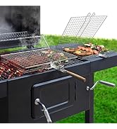 Sorbus Grill Basket - Stainless Steel Large Folding Barbecue Grilling Basket with Handle, Portabl...