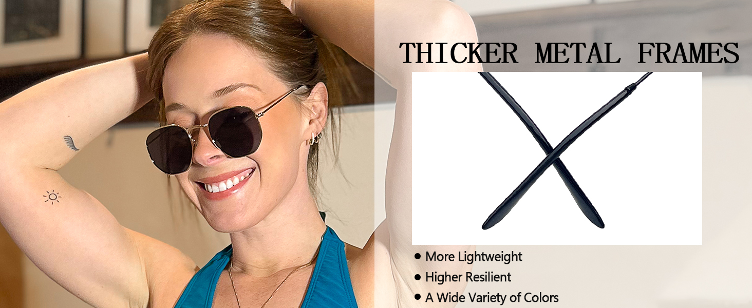 gold frame sunglasses